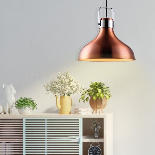 Designové závěsné svítidlo Barum na 1 žárovku E27 max 60W délka 1m, barva měď, 3 roky zár. - náhled 3