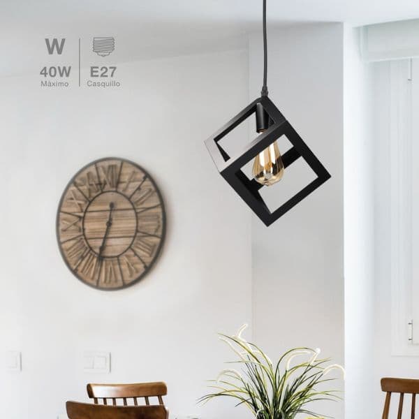 Designové závěsné svítidlo Gembu na 1 žárovku E27 max 40W, délka 1m, černé, 3 roky záruka - náhled 2