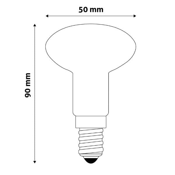 Prémiová retro LED žárovka E14 4W 400lm R50 denní, filament, ekv. 35W, 3 roky - náhled 3