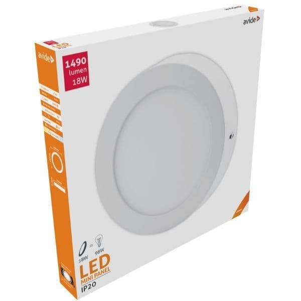 Prémiový přisazený LED panel 18W 1490lm, denní, kruhový, 3 roky - náhled 2