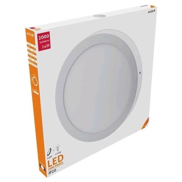 Prémiový přisazený LED panel 24W 2000lm, denní, kruhový, 3 roky - náhled 2