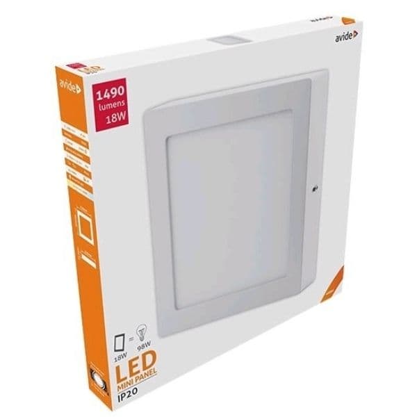 Prémiový přisazený LED panel 18W 1490lm, denní, čtvercový, 3 roky - náhled 2