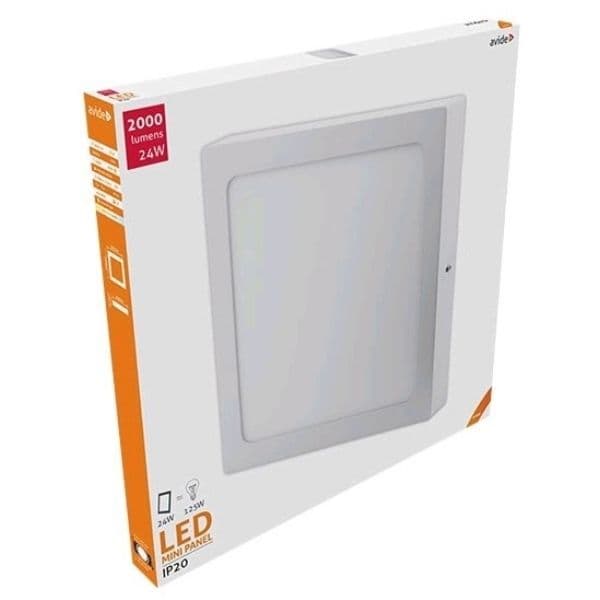 Prémiový přisazený LED panel 24W 2000lm, denní, čtvercový, 3 roky - náhled 2