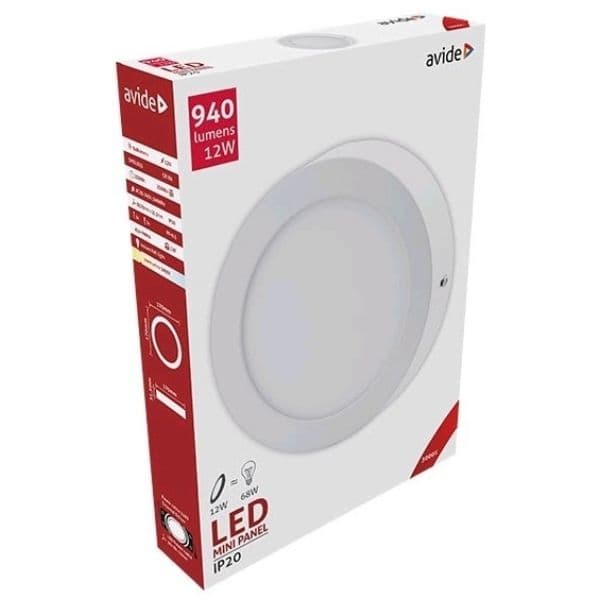 Prémiový přisazený LED panel 12W 950lm, teplá, kruhový, 3 roky - náhled 3