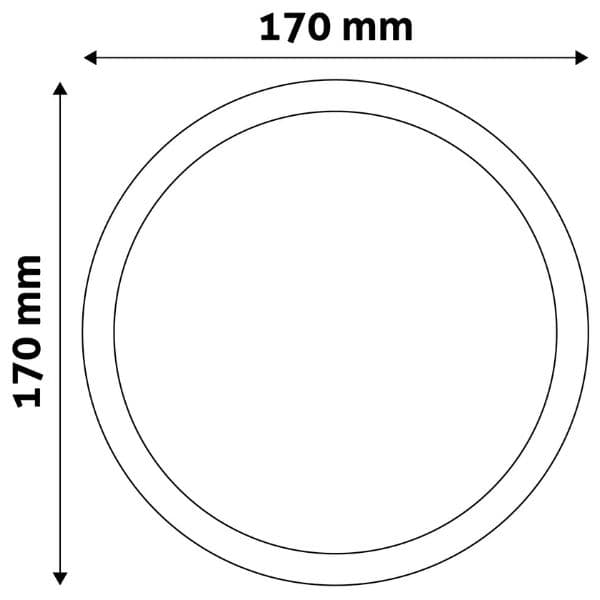 Prémiový přisazený LED panel 12W 950lm, denní, kruhový, 3 roky - náhled 2
