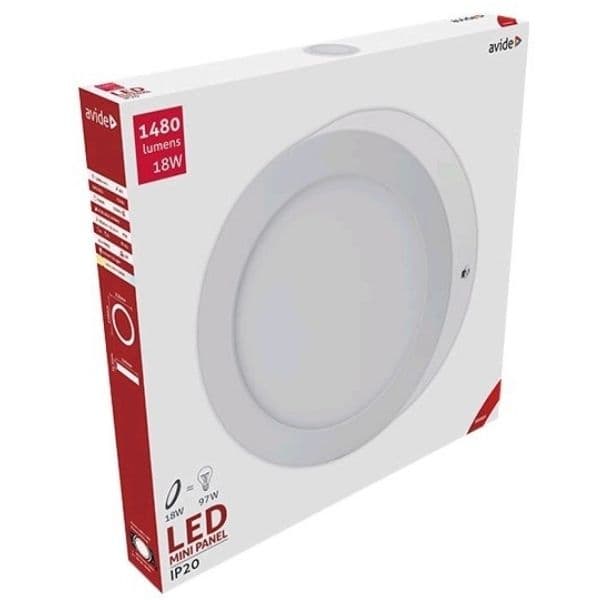 Prémiový přisazený LED panel 18W 1480lm, teplá, kruhový, 3 roky - náhled 2