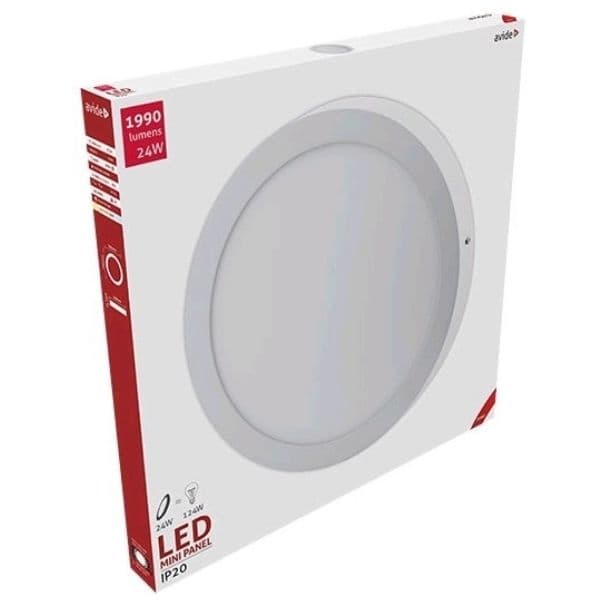 Prémiový přisazený LED panel 24W 1990lm, teplá, kruhový, 3 roky - náhled 2