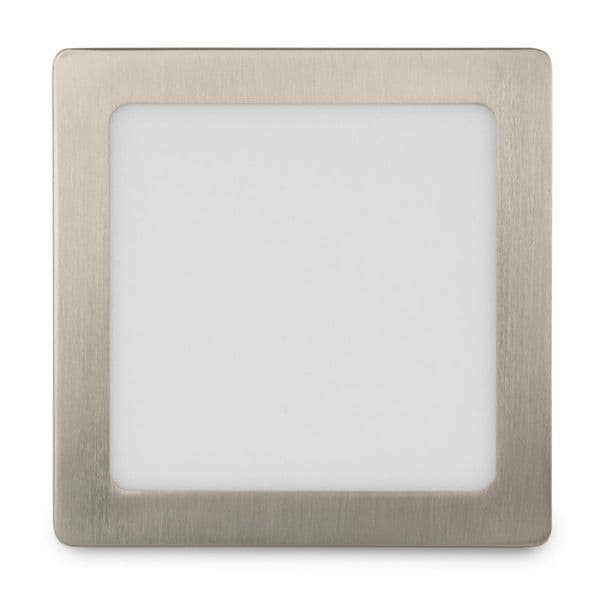Prémiový přisazený LED panel 12W 950lm, denní, čtvercový, matný chrom, 3 roky - náhled 2