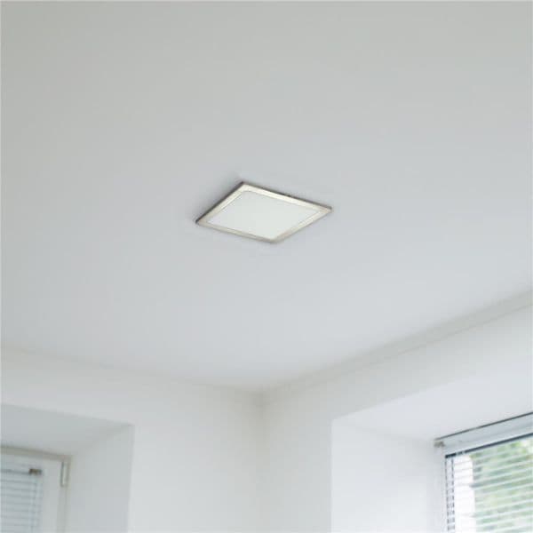 Prémiový přisazený LED panel 12W 950lm, denní, čtvercový, matný chrom, 3 roky - náhled 5