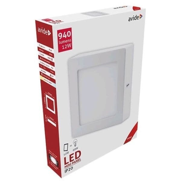 Prémiový přisazený LED panel 12W 940lm, teplá, čtvercový, 3 roky - náhled 2