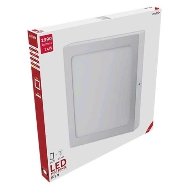 Prémiový přisazený LED panel 24W 1990lm, teplá, čtvercový, 3 roky - náhled 2