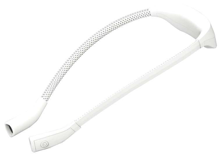 Nabíjecí stmívatelná LED lampička za krk 2W 60lm CCT (teplé, denní a studené světlo) bílá