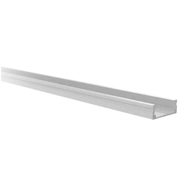 Bílý hliníkový profil pro 8mm a 10mm LED pásky 1m čirý kryt - náhled 2
