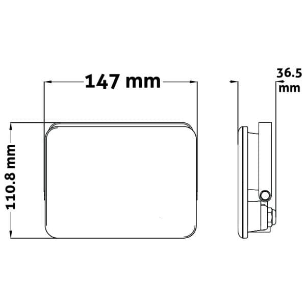 Prémiový bezrámový LED reflektor černý 30W 2760lm, denní barva světla, 3 roky - náhled 2