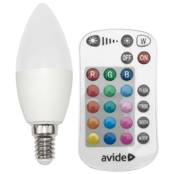 Chytrá LED žárovka E14 4,9W RGB+W, stmívatelná, s dálkovým ovládáním, ekv. 40W, 3 roky - náhled 2