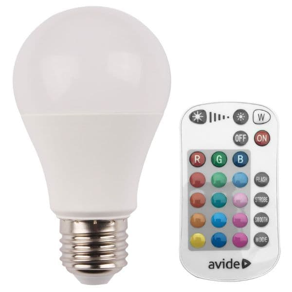 Chytrá LED žárovka E27 9,7W RGB+W, stmívatelná, s dálkovým ovládáním, ekv. 60W, 3 roky - náhled 2