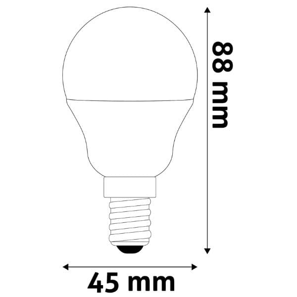 Chytrá LED žárovka E14 4,9W RGB+W, stmívatelná G45 s dálkovým ovládáním, ekv. 40W, 3 roky - náhled 3