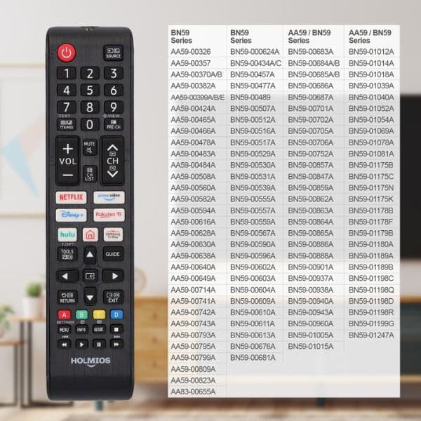 Univerzální dálkový ovladač pro Samsung Smart TV, Holmios, série AA59 a BN59 - náhled 4