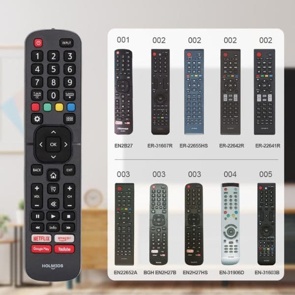 Univerzální dálkový ovladač pro Hisense Smart TV, Holmios, série EN, ER a BGH - náhled 4