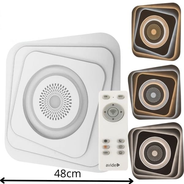 Designové led stropní svítidlo Avide Nicole 48cm 95W 6600lm CCT dálkové ovládání 3 roky - náhled 2