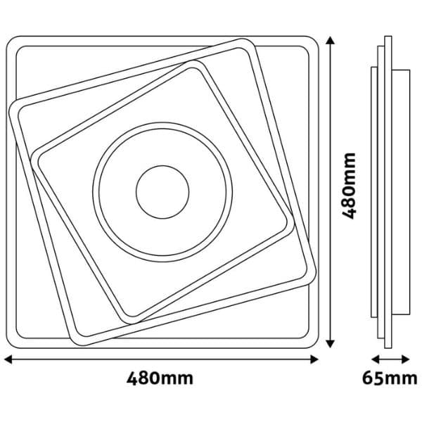 Designové led stropní svítidlo Avide Ewa 48cm 100W 8250lm CCT dálkové ovládání 3 roky - náhled 5