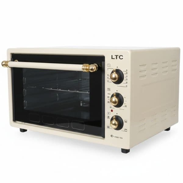 Stolní trouba LTC 40 l – horkovzdušná, 1400 W, béžová, retro design