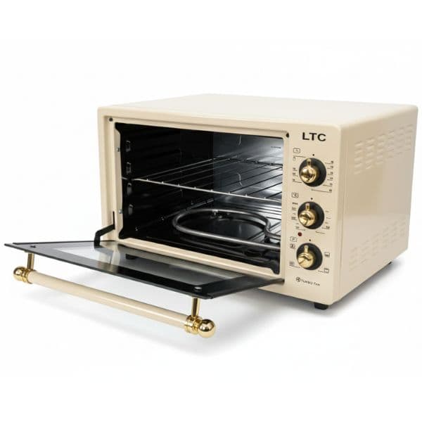 Stolní trouba LTC 40 l – horkovzdušná, 1400 W, béžová, retro design - náhled 3