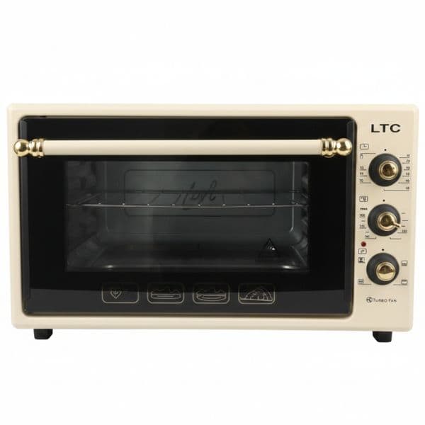Stolní trouba LTC 60 l – horkovzdušná, 1800 W, béžová, retro design