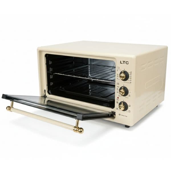 Stolní trouba LTC 60 l – horkovzdušná, 1800 W, béžová, retro design - náhled 2