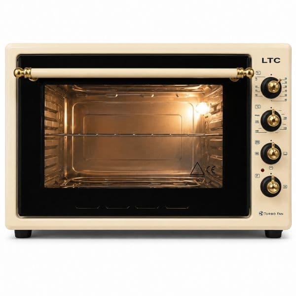 Stolní trouba LTC 70 l – horkovzdušná, 1900 W, béžová, retro design