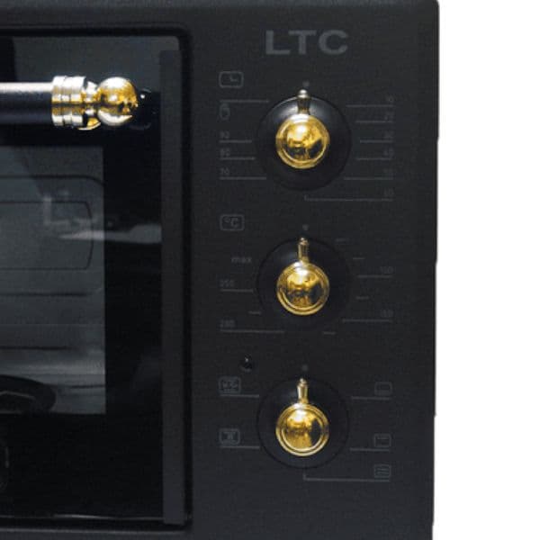 Elektrická horkovzdušná trouba LTC 48l, 1500W, retro, černá, horní a spodní ohřev, gril - náhled 2