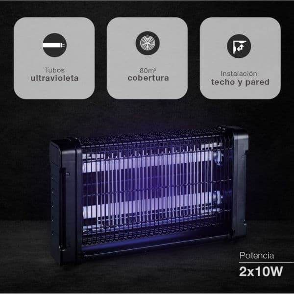 Elektrický lapač hmyzu Navelis Balonga 20W, UV, 80 m2, samostojný i závěsný, 3 roky záruka - náhled 2