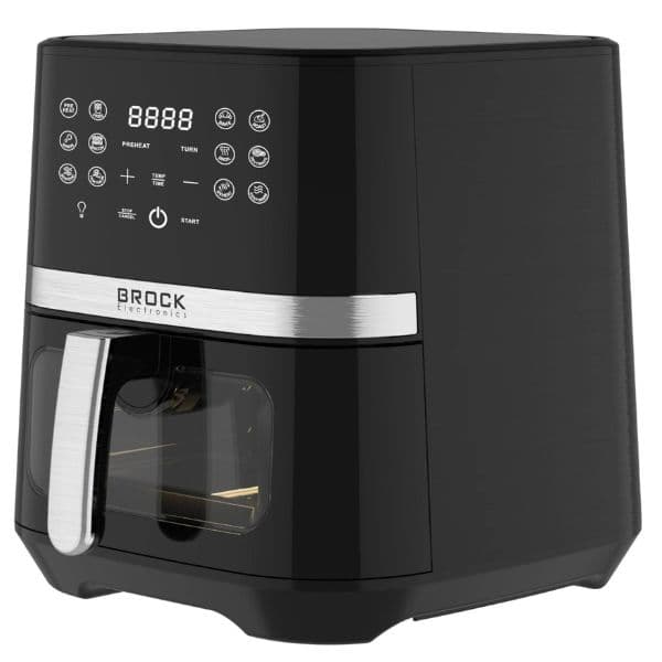 Horkovzdušná fritéza digitální Brock 6,5l, 1800W, okno, osvětlení, 12 programů - náhled 2