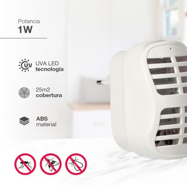 Elektrický lapač hmyzu do zásuvky Bamako, UVA LED, 25 m2, 1W, 3 roky záruka - náhled 2