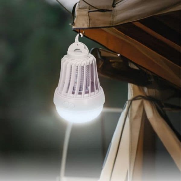 LED svítilna s UV lapačem hmyzu Navelis 6W 30m2 50lm studené světlo, na 3 AAA, 3 roky zár. - náhled 2