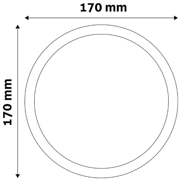 Vestavný LED panel 18W 1900lm, teplá, kruhový, 17cm - náhled 3