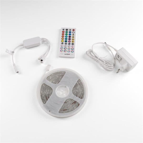 Set: LED pásek 3,2W/m, RGB, 5m s ovladačem, dálkovým ovládáním a zdrojem, barevná hudba - náhled 2