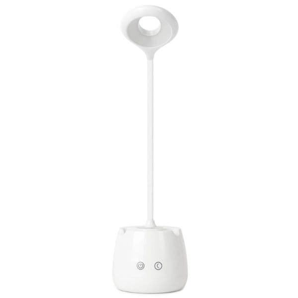 Nabíjecí stmívatelná LED stolní lampa 5W 200lm studená, s držákem na tužky a mobil - náhled 2