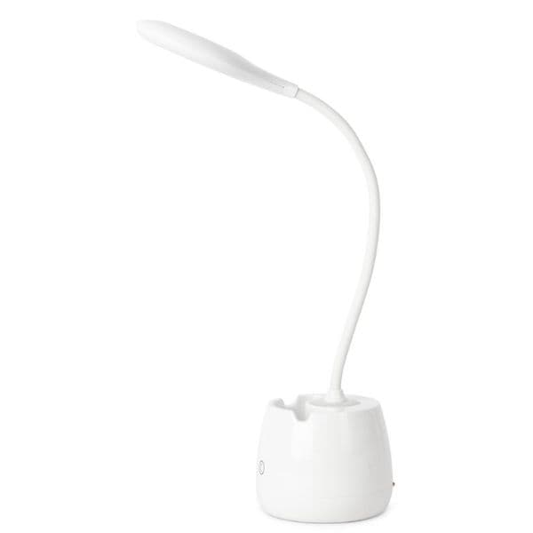 Nabíjecí stmívatelná LED stolní lampa 5W 200lm studená, s držákem na tužky a mobil - náhled 3