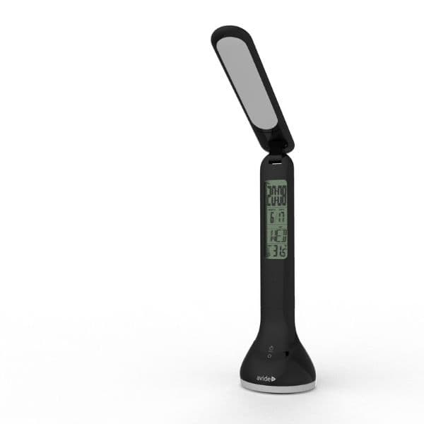 Nabíjecí stmívatelná LED stolní lampa s diplejem 4W 250lm denní světlo RGB podstavec černá - náhled 2