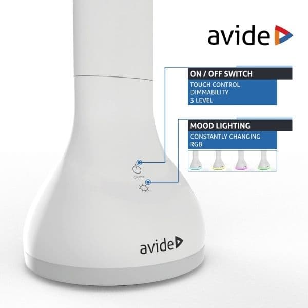 Nabíjecí stmívatelná LED stolní lampa 4W 250lm denní světlo RGB podstavec bílá - náhled 5