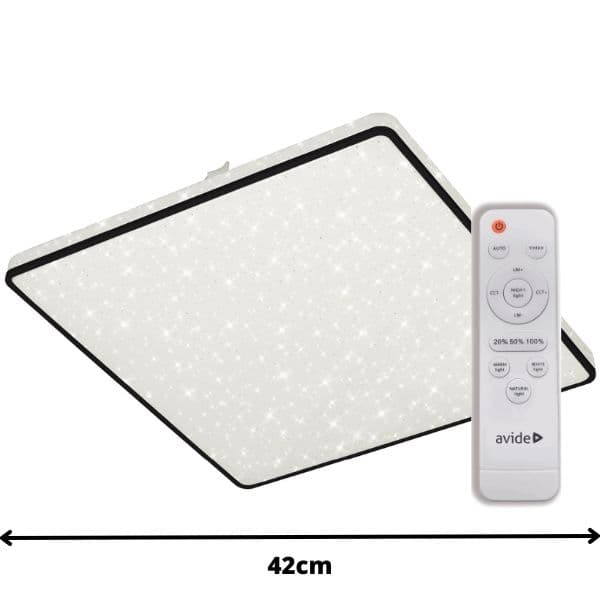 Prémiové led stropní svítidlo Avide Mia XL 42cm 48W 3600lm CCT dálkové ovládání, 3 roky - náhled 3