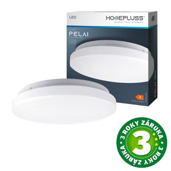 Prémiové led stropní svítidlo Pelai 26cm 12W 960lm studená, 3 roky záruka
