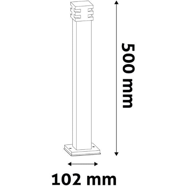 Prémiové LED venkovní osvětlení sloupek Solana 50cm 1,5W 55lm denní, černý - náhled 4