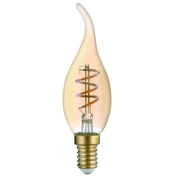 Prémiová designová retro LED žárovka E14 3W 240lm EXTRA TEPLÁ, filament, ekv. 24W, 3 roky - náhled 3