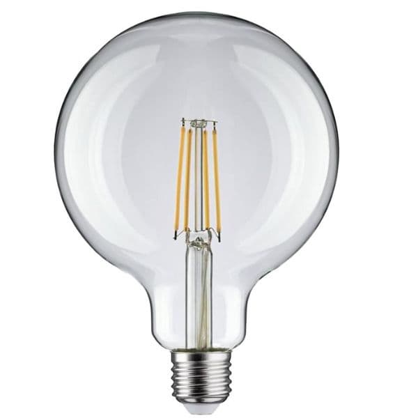 Velká retro LED žárovka E27 12W 1560lm studená, filament, G125, průměr 125mm, ekv. 102W