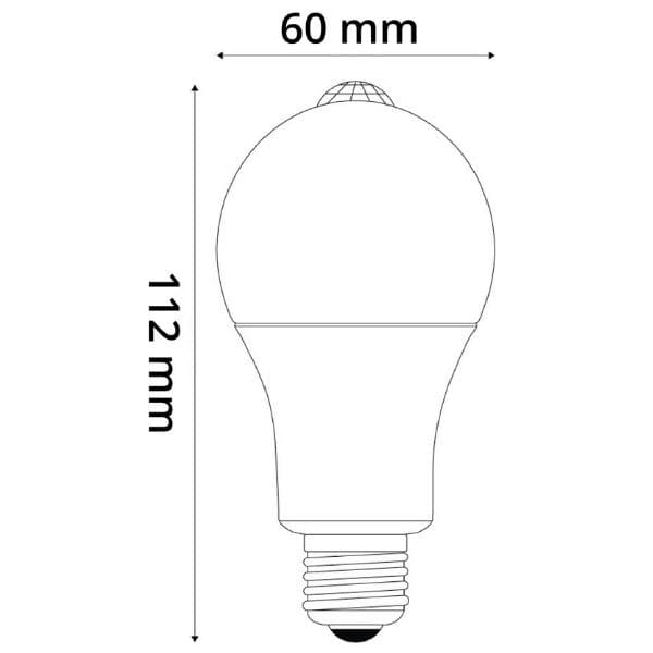 Prémiová LED žárovka E27 s čidlem pohybu 8,8W 806lm, denní, ekv. 60W, 3 roky - náhled 4