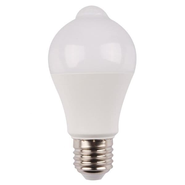 Prémiová LED žárovka E27 s čidlem pohybu 8,8W 806lm, denní, ekv. 60W, 3 roky - náhled 2