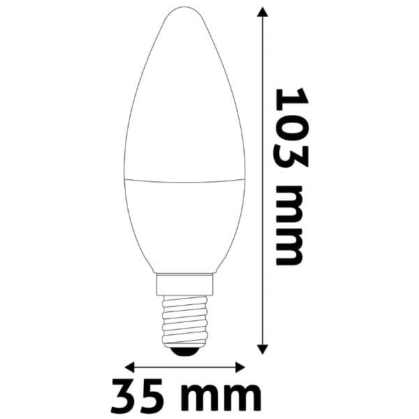 Akce 3+1: Prémiová LED žárovka svíčka E14 4,5W 470lm teplá, ekv. 40W, 3 roky - náhled 2