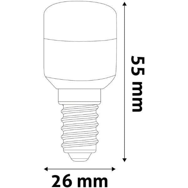 Prémiová LED žárovka E14 1,3W 150lm T26, teplá, ekv. 16W, 3 roky - náhled 2